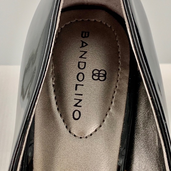 NWT Bandolino Rainaa Women’s Black Patent Leather Pumps Heels Shoes - Picture 4 of 11
